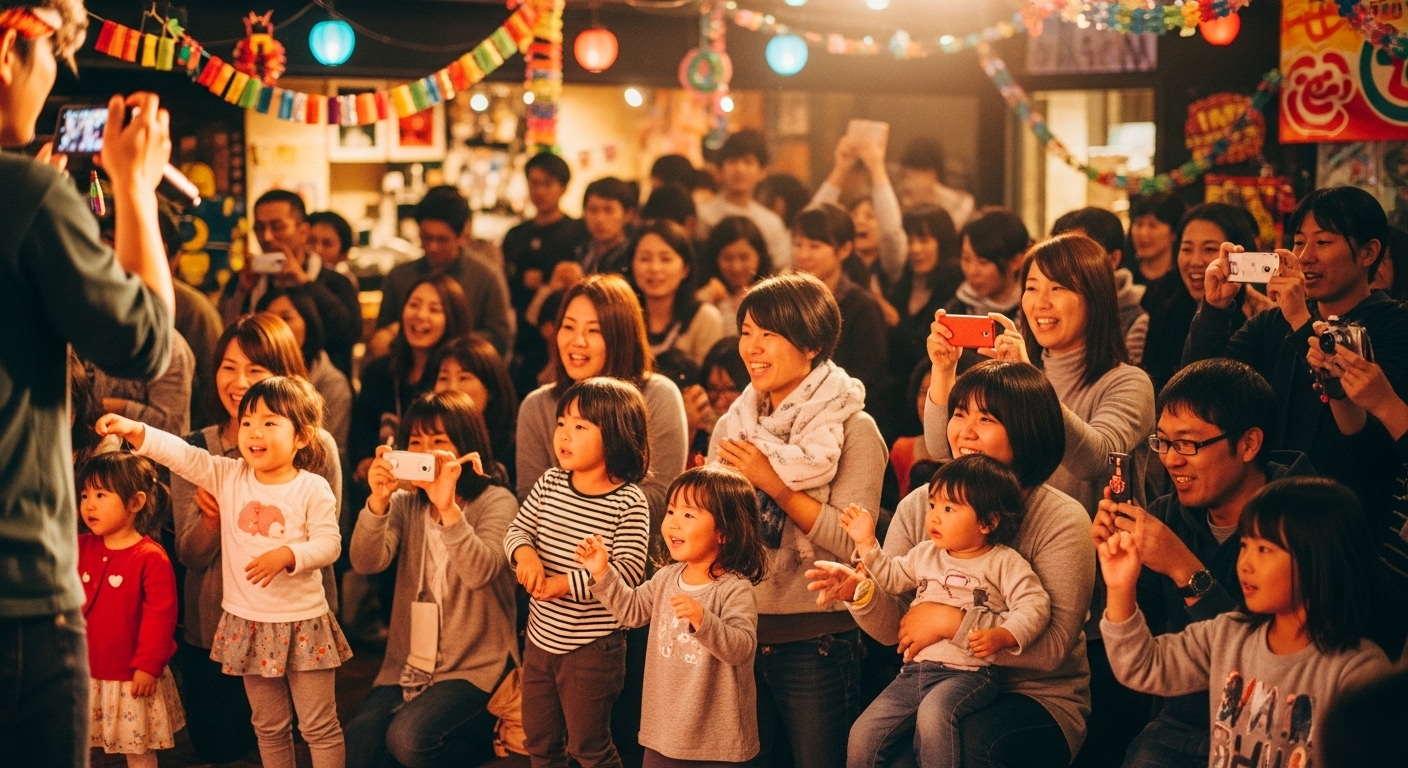 親子でイベントを楽しむ姿